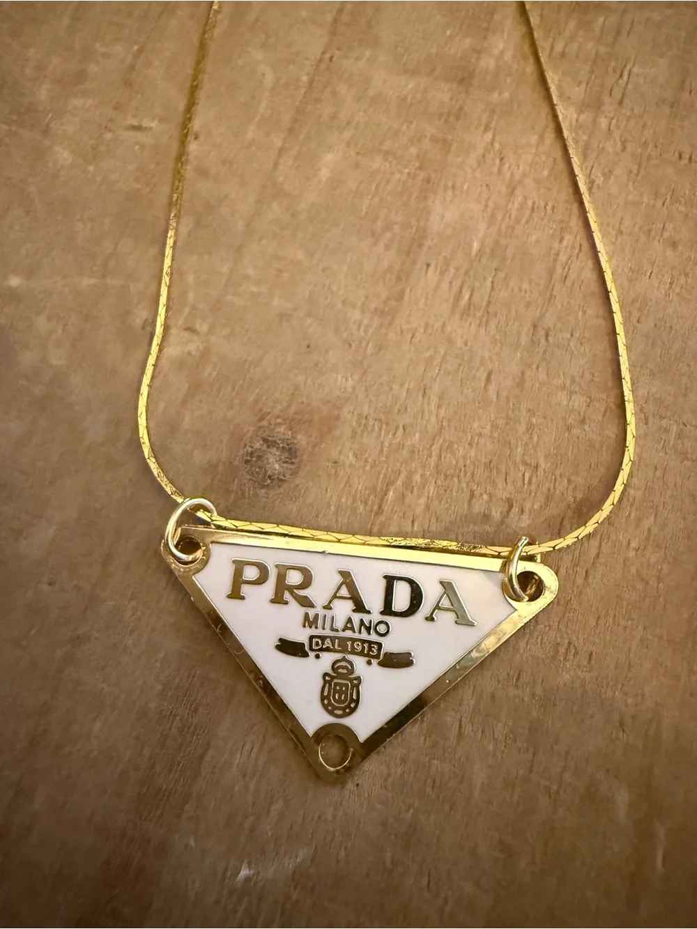 Designer Inspired Triangle Pendant Necklace • 17”
